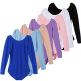 7 Colors Girl's Long Sleeve Ballerina Ballet Dress Dance Leotard Dress Kids Gymnastic Customes Ballet Tutu Dance Dress Dancewear