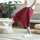 7 Colors China Style Men Wide Leg Harem Pant Drop Crotch Cross Pant Male Fashion Casual Loose Nepal Plus Size Trousers