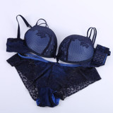6475 Sexy Cozy Women Lace Cotton Bra Set  Embroidery Underwear Push Up Bra and Briefs