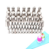62pcs/Set Stainless Steel Pastry Nozzles Cake Decorating Tools Russian Tips Icing Piping Pastry Tips Confectionery Cupcake Tools