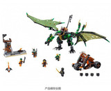 618Pcs 2016 New Ninjagoes The Green NRG Dragon Model Building Kits figures Blocks Bricks Toys Compatible with Legoe Ninjagoes