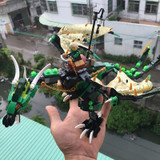618Pcs 2016 New Ninjagoes The Green NRG Dragon Model Building Kits figures Blocks Bricks Toys Compatible with Legoe Ninjagoes