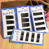 60pcs Girl Headwear Black Clips Bobby Pins Invisible Wavy Grips Salon Barrettes Hairpins Hair Accessories For Women Hairclip