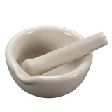 60mm Mini Porcelain Mortar and Pestle Mixing Grinding Bowl Set DIY Tool White
