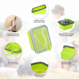 600ml New Silicone Collapsible Portable Lunch Boxs Bowl Bento Boxes Folding Food Storage Container Bento box Eco-Friendly