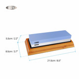 6000# 1000# Double-Sided Kitchen Knife Sharpener Stone Whetstones Tool With Non-Slip Rubber Base Bamboo Holder Best For Kitchen