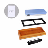 6000# 1000# Double-Sided Kitchen Knife Sharpener Stone Whetstones Tool With Non-Slip Rubber Base Bamboo Holder Best For Kitchen