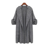 5XL Womens Autumn Spring Warm Open Front Trench Long Cloak Overcoat Waterfall Cardigan Casual Clothes For Lady Casaco Feminino