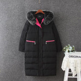 5XL Women Winter Coat Jacket Long Parkas Natural Fox Fur Hooded Outwear Female Snow Overcoat Warm Thicken 2017 Big Size New