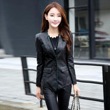 5XL plus size women clothing Women 's short paragraph of small jacket motorcycle clothing Leather jacket women coat female coats