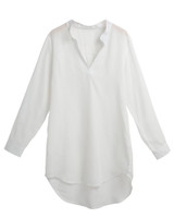 5XL Plus Size Women Chiffon Shirt V Neck Pockets Roll up Long Sleeves Asymmetrical Solid Loose Casual Blouse Tunic Shirt female