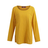 5XL Plus Size Women Blouses Tops 2017 Autumn Casual Oversized Long Blouse O Neck Long Sleeve Pockets Cotton Shirt Elegant Blusas