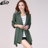 5XL Plus Size Trench Coat for Women Tops Autumn Long Sleeve Trench Coat Ladies Cardigan Casual Long Windbreaker Outerwear Coat