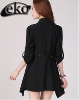 5XL Plus Size Trench Coat for Women Tops Autumn Long Sleeve Trench Coat Ladies Cardigan Casual Long Windbreaker Outerwear Coat