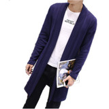 5xl Plus Size men's pure color long thin cardigan sweater/thin body big size sweater 2017 spring autumn fashion cardigan
