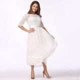 5XL Plus Size Maxi Long Dresses Women Lace Dress Chiffon Dress Long Gown Elegant Wedding Party Dresses female vestidos de festa