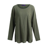 5XL Plus Size Cotton Linen T-shirt Female Korean Women Long Sleeve Loose Casual Tee Shirt Femme Ethnic Vintage Autumn Shirt Top