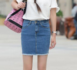 5XL High Waist Pockets Straight Denim Long Skirt Casual Summer Vintage Jupe Femme High Quality Plus Size Denim Skirts TT2412