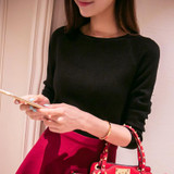 2018 Autumn spring cashmere sweater women fashion sexy big o-neck women sweaters and pullover warm Long sleeve Knitted OH100