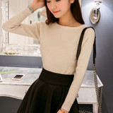 2018 Autumn spring cashmere sweater women fashion sexy big o-neck women sweaters and pullover warm Long sleeve Knitted OH100