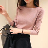 2018 Autumn spring cashmere sweater women fashion sexy big o-neck women sweaters and pullover warm Long sleeve Knitted OH100