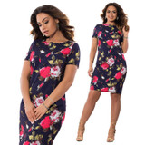 2018 Autumn Plus Size Dress Europe Female Fashion Printing Large Sizes Pencil Midi Dress Women's Big Size Clothing 6XL Vestidos