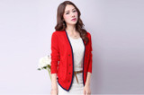 2018 autumn new women's v-neck knit cardigan thin long-sleeved sweater female