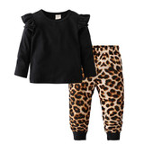 2018 Autumn New Fashion Infant Clothing Baby Girl Clothes Long Sleeve Black Tops+Pants 2 Pcs Newborn Toddler Baby Clothing Set