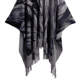 2018 Autumn New Cardigan Women Winter Poncho Cape Top Tassel Fringed Cardigan Print Sweater Scarf Women Coat Red/Grey/Khaki