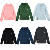 2018 Autumn Fashion Women Hoodie Sweatshirts Self-tie Pockets Pullover Hooded Loose Tops moletom feminino sudaderas mujer XXXL
