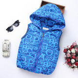 2018 Autumn Boy Vests Jacket Kids Clothes Print Fashion Children Clothing Hooded Waistcoats Casual Baby Boys Vest Coats