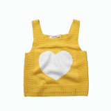 Boys Girls Vests Jacket Kids Clothes Knitting Fashion Heart Children Clothing Girl Waistcoat Spring Autumn Casual Baby Boys Ves