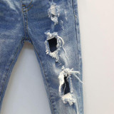 Boys Denim Pants Ripped Jeans For Kids Hip Trousers Fashion Children Jeans With Belt Holes Girl Jeans Pants Kids Denim Trousers