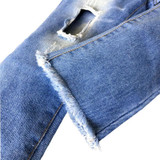 Boys Denim Pants Ripped Jeans For Kids Hip Trousers Fashion Children Jeans With Belt Holes Girl Jeans Pants Kids Denim Trousers