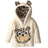 Boys and girls cotton coral velvet warm Outerwear new children's cartoon embroidery Hooded coat Baby Jacket Clothes for 1-5 Y