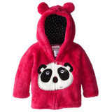Boys and girls cotton coral velvet warm Outerwear new children's cartoon embroidery Hooded coat Baby Jacket Clothes for 1-5 Y