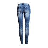 Boyfriend Jeans Women Pencil Pants Trousers Ladies Casual Stretch Skinny Jeans Female Mid Waist Elastic Holes Pant Fashion 2016
