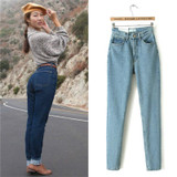 Boyfriend Jeans For Women High Waist Jeans Pencil Pants Denim Trousers Female Casual Black Jeans Ladies Pants 2016 High Quality