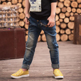Boy's jeans Spring and autumn children's jeans children baby pants Slim Personality Boys jeans, Boys zipper jeans 86180