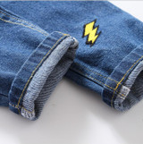 Boy sembroidery jeans 2017 Fashion Boys Jeans for Spring Fall Children's Denim Trousers Kids Blue Designed Pants free shipping