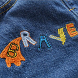 Boy sembroidery jeans 2017 Fashion Boys Jeans for Spring Fall Children's Denim Trousers Kids Blue Designed Pants free shipping