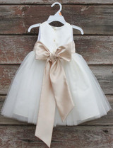 Bowtie 2016 Flower Girl Purple Dresses Real Birthday Pageant Communion Dress Little Girls Kids/Children Dress Wedding