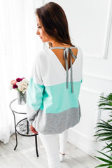 2017 Autumn Winter O-Neck Long Sleeve loose Pullovers back V collar Warm Blouse Women Knitted Sweatshirts pull femme tops