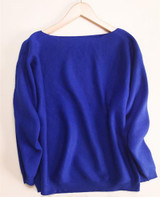 2017 Autumn winter NEW Women's Cashmere Sweater Fashion one collar loose bat sweater Knit pullover female Wool Sweaters thick