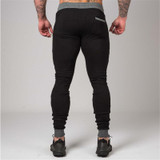 2017 Autumn Winter New Men Casual Joggers Compression Tight Zipper Packet Gyms Bodybuilding Pants Elastic Workout Sweatpants