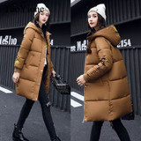 2017 Autumn Winter New Fahion Women's Down Jacket Hooded Cotton Long Coat Jackets Women Parkas Zipper Ladies Outwear Parkas