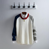 2017 Autumn Winter Men Sweaters and Pullovers Long Sleeve Patchwork Casual christmas Sweater Knitted Male Sweater XN041
