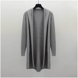 2017 Autumn winter long black hooded jacket coat sweater Cardigan women Outwear long sleeve knitted trench female coat femme