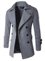 2017 Autumn Winter Jacket Men Peacoat Mens Jackets And Coats Brand Clothing Male Chaqueta Hombre Wool &amp; Blends Men M-XXL