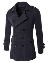 2017 Autumn Winter Jacket Men Peacoat Mens Jackets And Coats Brand Clothing Male Chaqueta Hombre Wool &amp; Blends Men M-XXL